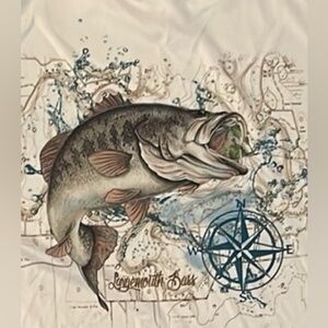 ODG Outdoor Gear Fishing Shirt - NWT Longsleeve with Largemouth Bass Size XXL